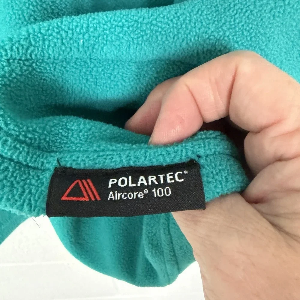 Lands End Womens Polartec Aircore 100 Fleece Pullover Snap Henley SZ 3X Cozy